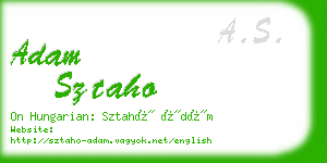 adam sztaho business card